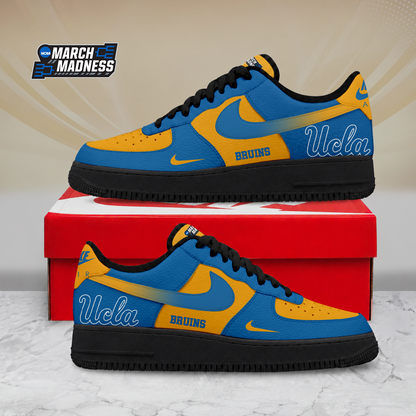 ELITE EDITION - NEW CUSTOMIZED NCAA MAM04 UCB UCLA BRUINS AF1 SHOES