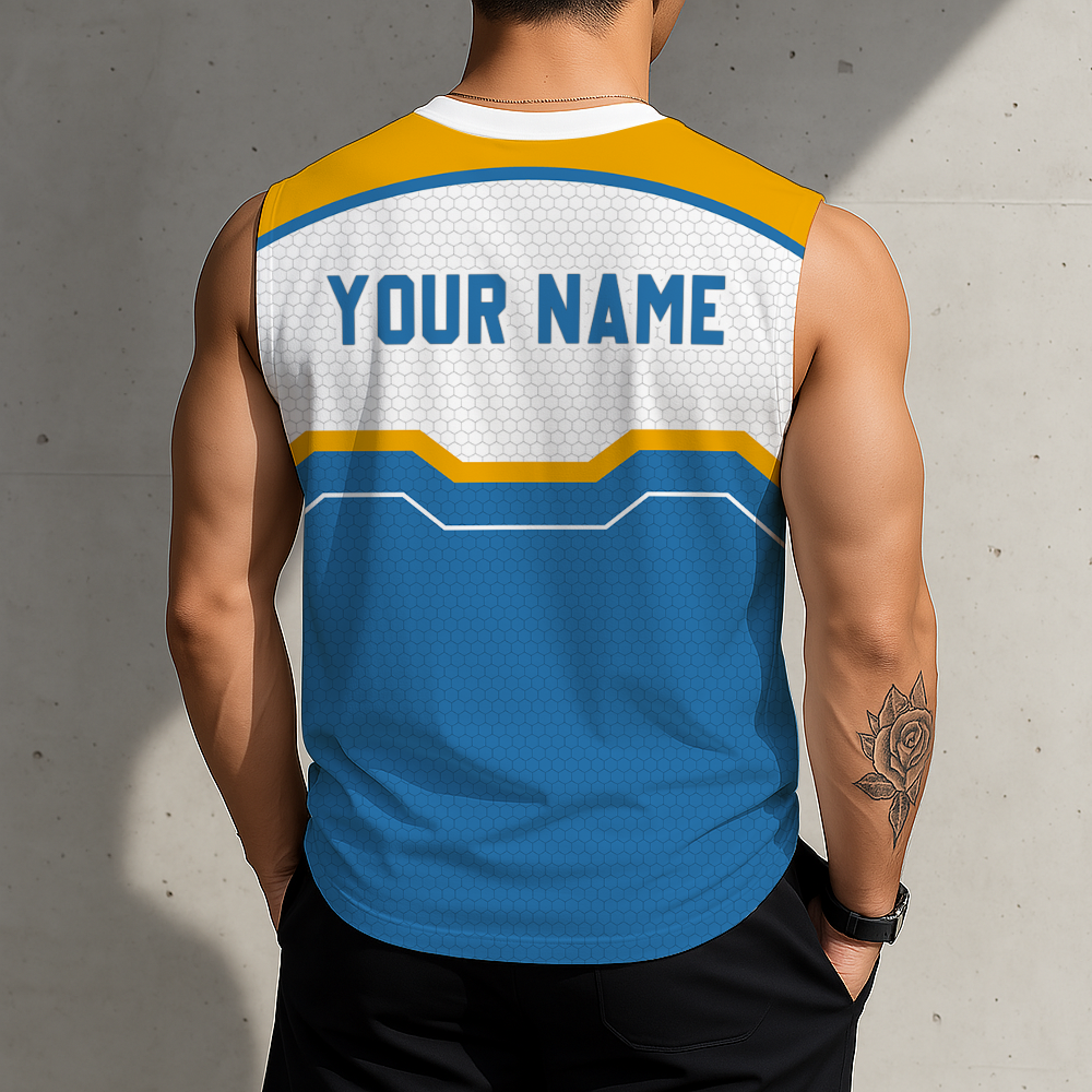 HOT DEAL - NEW CUSTOMIZED NCAA MAM04 UCB UCLA BRUINS MEN'S GYM SHIRT