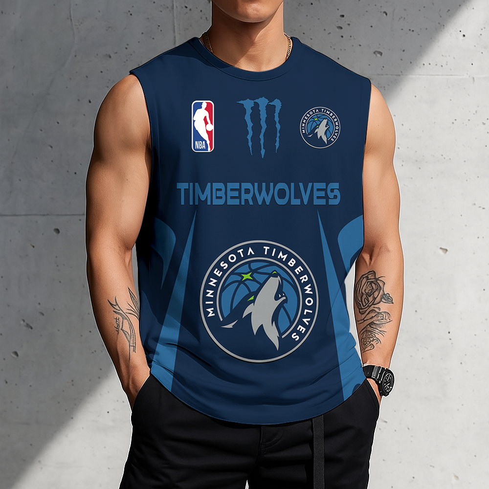 VIRAL EDITION - NEW CUSTOMIZED MTW MINNESOTA TIMBERWOLVES MEN'S GYM SHIRT - NBA05
