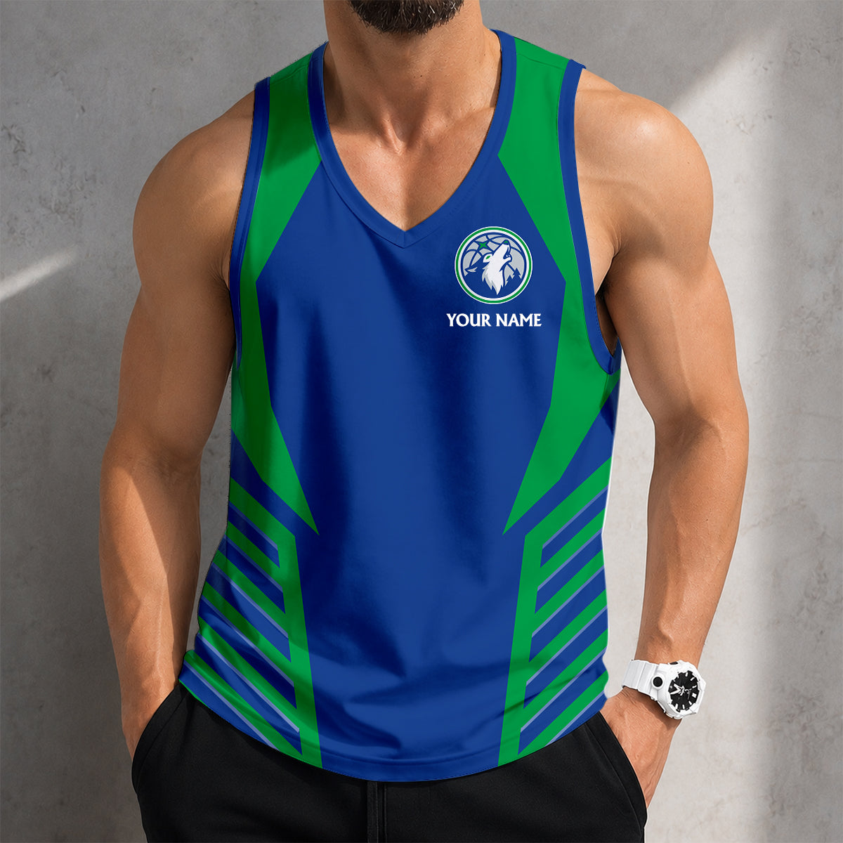 VIRAL EDITION - NEW CUSTOMIZED NBA05 MTW MINNESOTA TIMBERWOLVES MEN'S TANK TOP