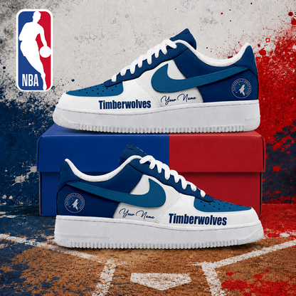VIRAL EDITION - NEW CUSTOMIZED NBA05 MTW MINNESOTA TIMBERWOLVES AF1 SNEAKERS