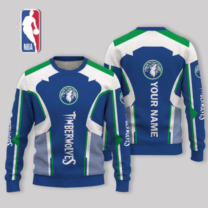 VIRAL EDITION - NEW CUSTOMIZED MTW MINNESOTA TIMBERWOLVES UGLY SWEATER - NBA05