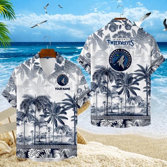 ELITE EDITION - NEW CUSTOMIZED MTW MINNESOTA TIMBERWOLVES UNISEX HAWAIIAN SHIRT - NBA05