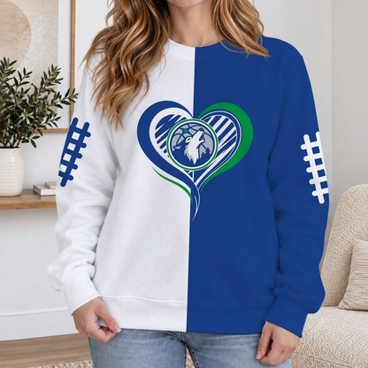 ELITE EDITION - NEW CUSTOMIZED MTW MINNESOTA TIMBERWOLVES RIBBED HOODIE & SWEATSHIRT - NBA05