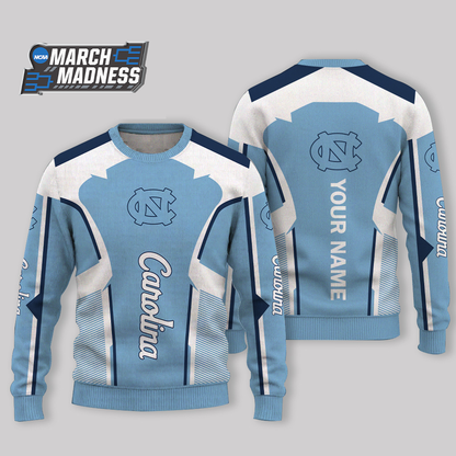 HOT DEAL - NEW CUSTOMIZED NCAA MAM05 NTH NORTH CAROLINA TAR HEELS UGLY SWEATER