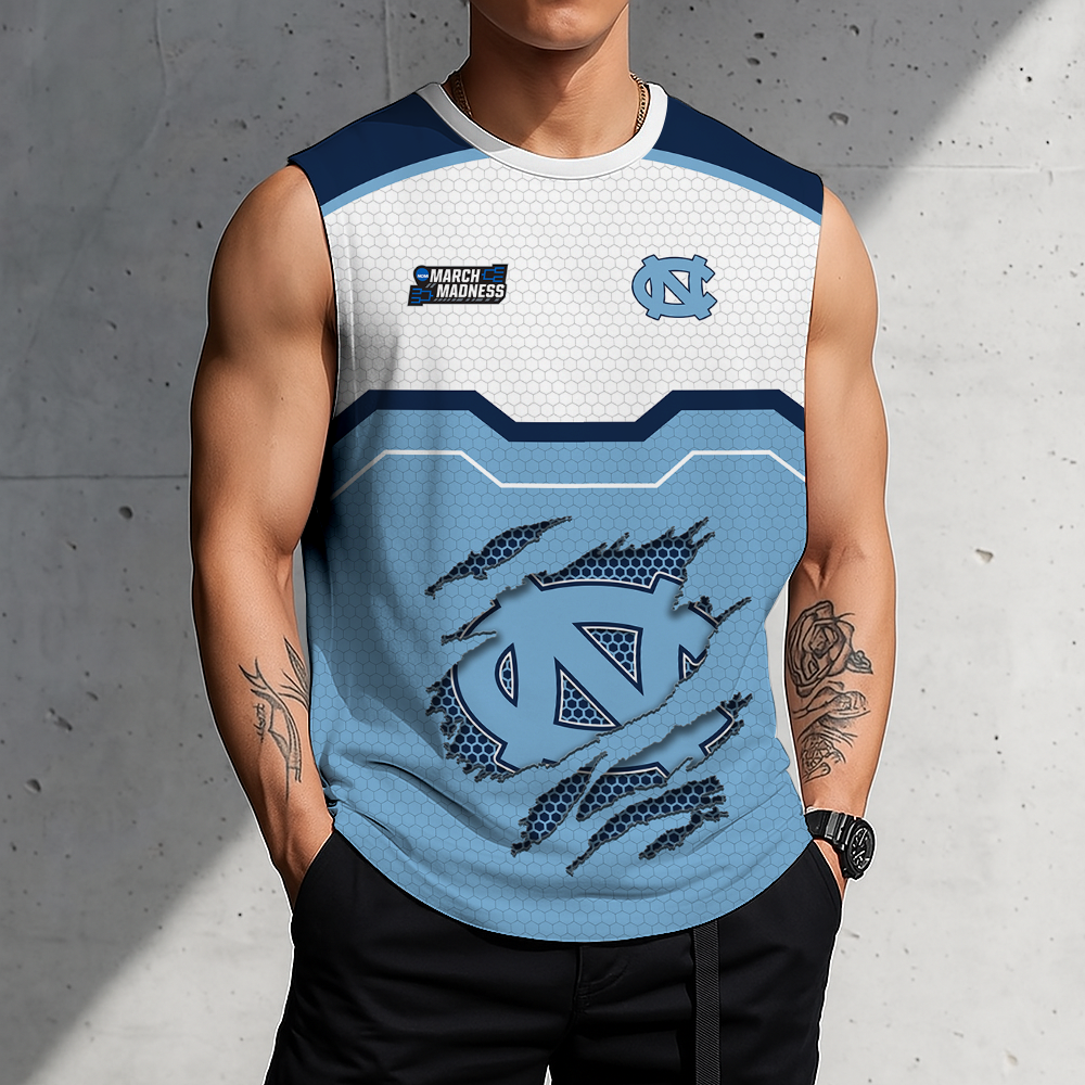 HOT DEAL - NEW CUSTOMIZED NCAA MAM05 NTH NORTH CAROLINA TAR HEELS MEN'S GYM SHIRT