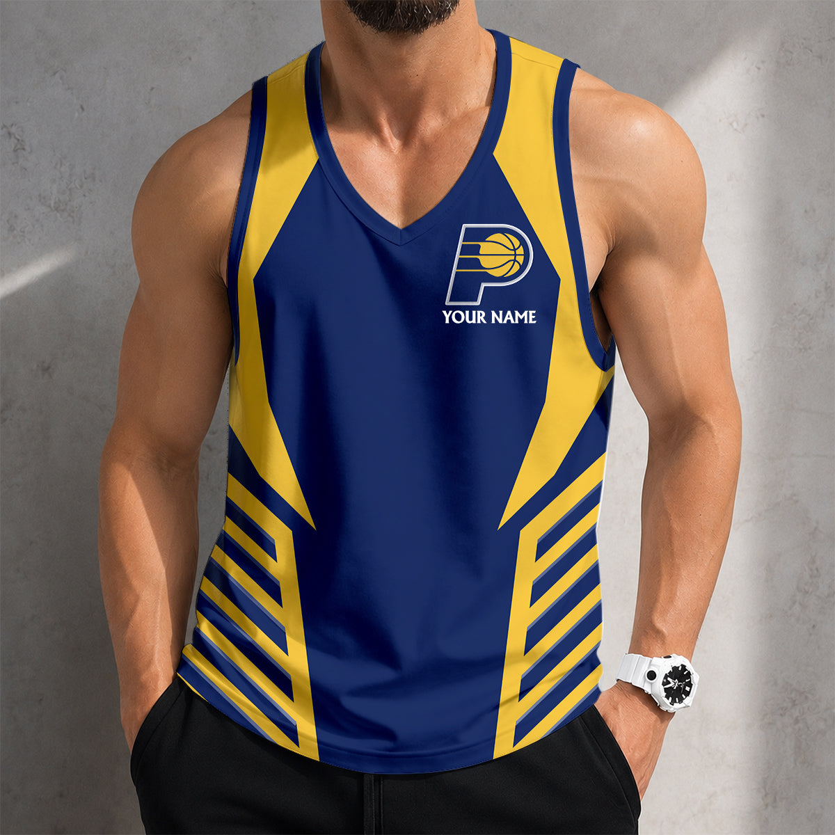 VIRAL EDITION - NEW CUSTOMIZED NBA06 IPA INDIANA PACERS MEN'S TANK TOP