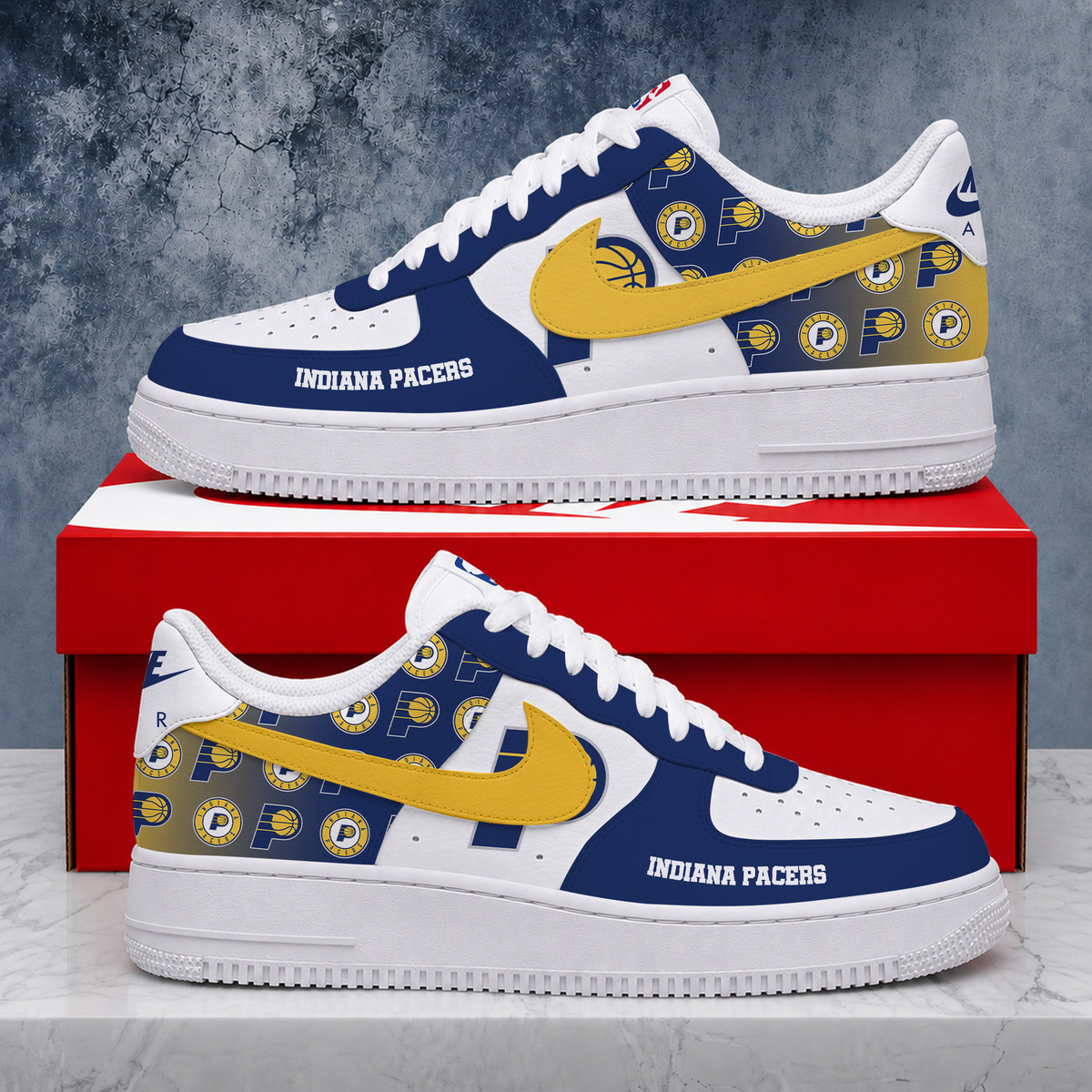SPECIAL EDITION - NEW CUSTOMIZED NBA06 IPA INDIANA PACERS AF1 SNEAKERS