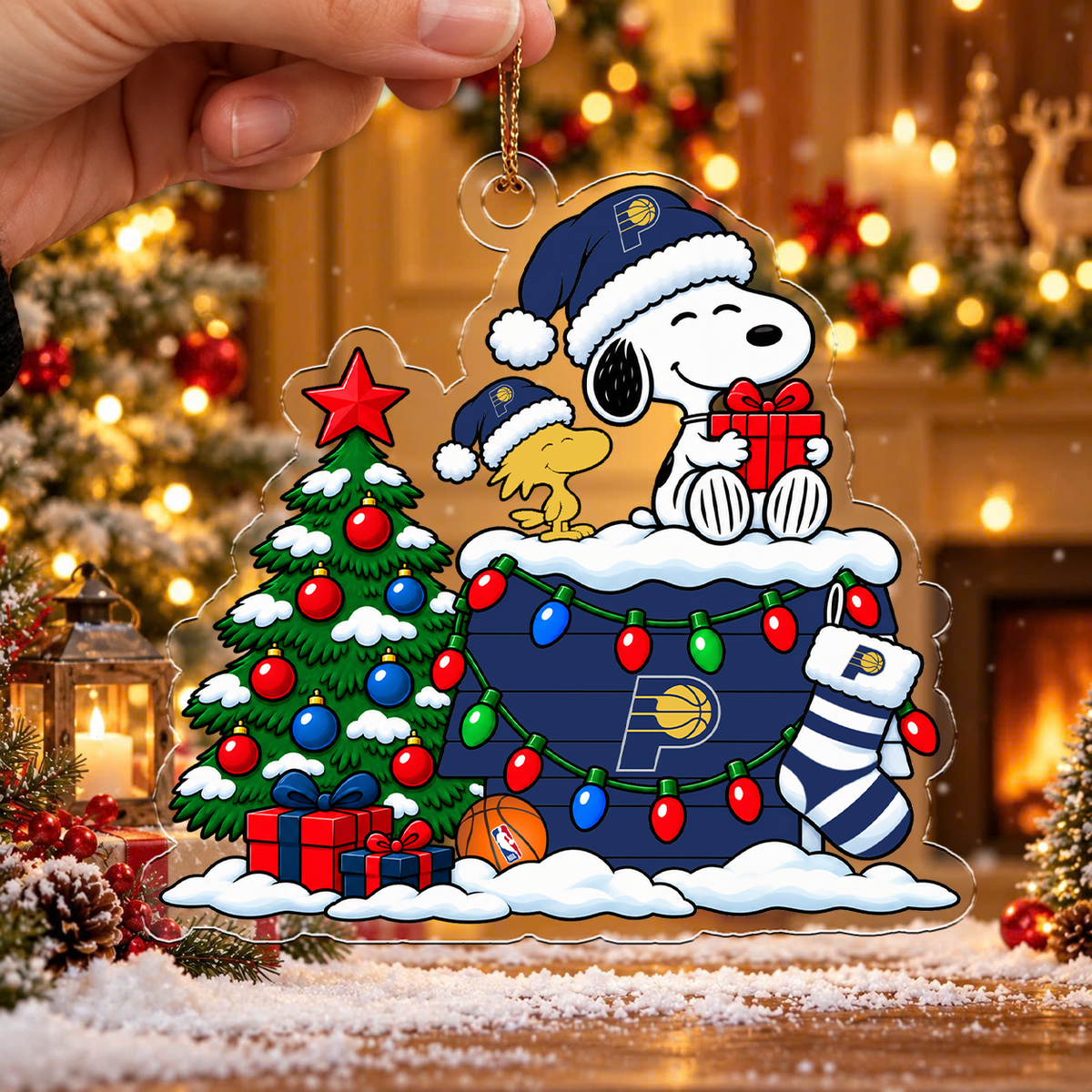 [HOT DEAL] NEW CUSTOMIZED NBA06 IPA INDIANA PACERS CHRISTMAS ACRYLIC ORNAMENT