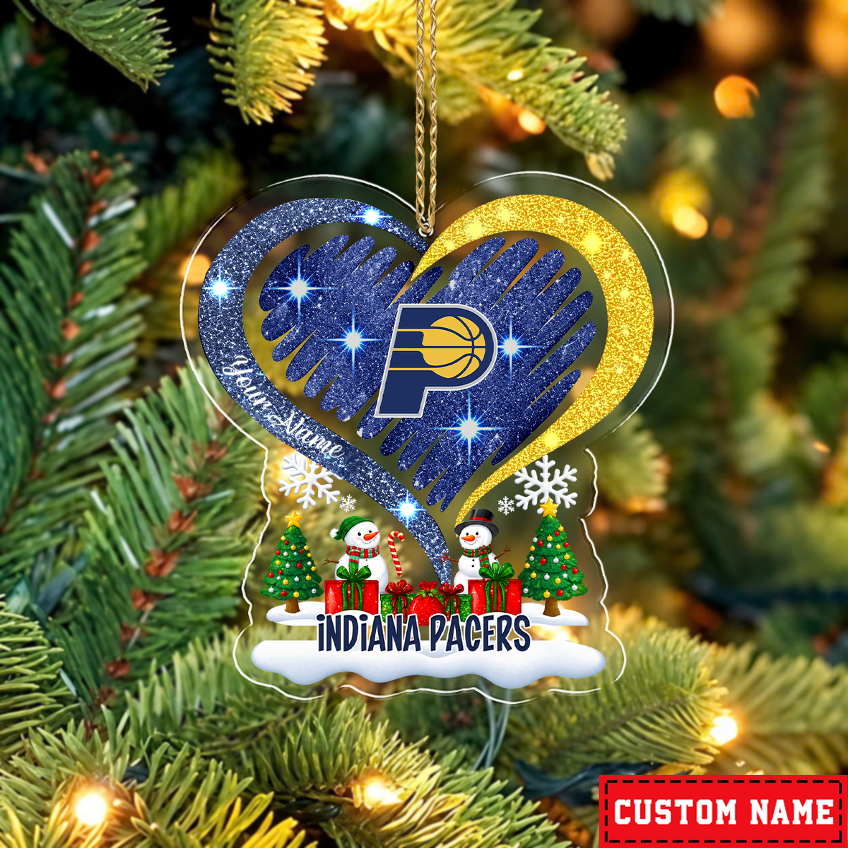 [EXCLUSIVE EDITION] NEW CUSTOMIZED NBA06 IPA INDIANA PACERS CHRISTMAS ACRYLIC ORNAMENT