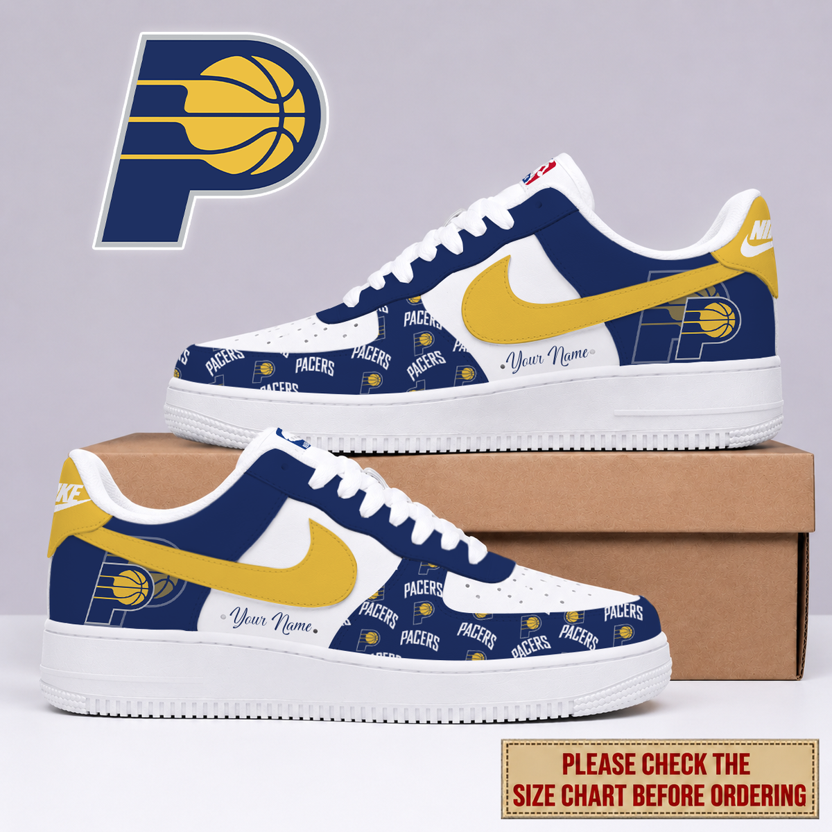 FLASH SALE - NEW CUSTOMIZED NBA06 IPA INDIANA PACERS AF1 SNEAKERS