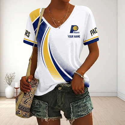 SPECIAL EDITION - NEW CUSTOMIZED NBA06 IPA INDIANA PACERS V-NECK FEMALE SHIRT