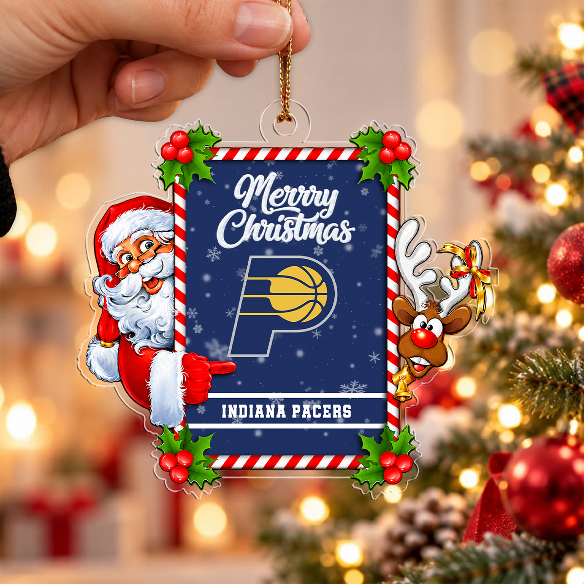 [LIMITED DROP] NEW CUSTOMIZED NBA06 IPA INDIANA PACERS CHRISTMAS ACRYLIC ORNAMENT
