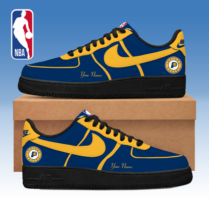 LIMITED DROP - NEW CUSTOMIZED IPA INDIANA PACERS AF1 SNEAKERS - NBA06
