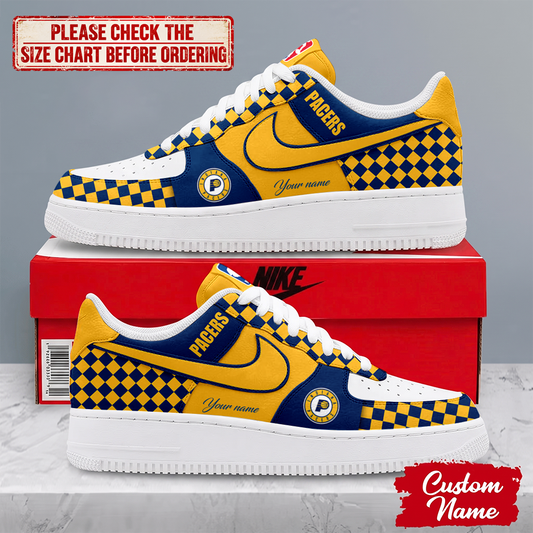 FINAL SALE - NEW CUSTOMIZED NBA06 IPA INDIANA PACERS AF1 SNEAKERS