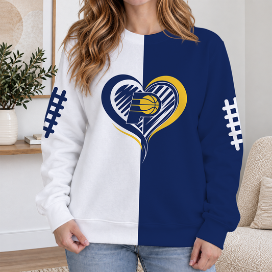 ELITE EDITION - NEW CUSTOMIZED IPA INDIANA PACERS RIBBED HOODIE & SWEATSHIRT - NBA06