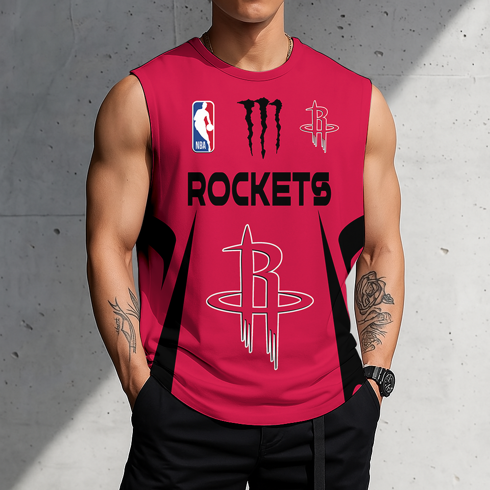 VIRAL EDITION - NEW CUSTOMIZED HRO HOUSTON ROCKETS MEN'S GYM SHIRT - NBA07