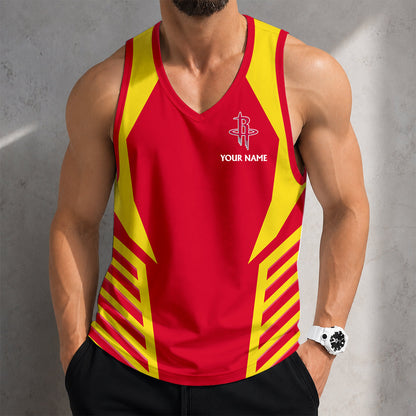 VIRAL EDITION - NEW CUSTOMIZED NBA07 HRO HOUSTON ROCKETS MEN'S TANK TOP