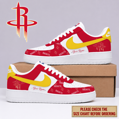 FLASH SALE - NEW CUSTOMIZED NBA07 HRO HOUSTON ROCKETS AF1 SNEAKERS
