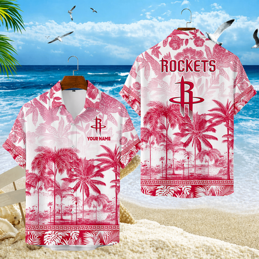 ELITE EDITION - NEW CUSTOMIZED HRO HOUSTON ROCKETS UNISEX HAWAIIAN SHIRT - NBA07