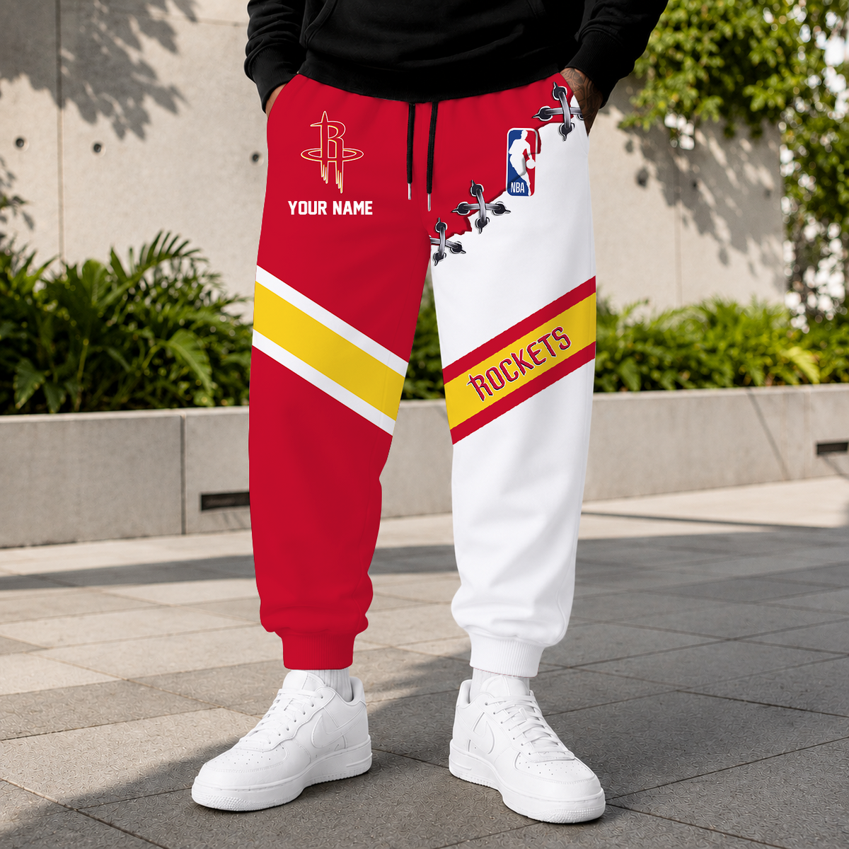LIMITED EDITION - NEW CUSTOMIZED NBA07 HRO HOUSTON ROCKETS SWEATPANTS