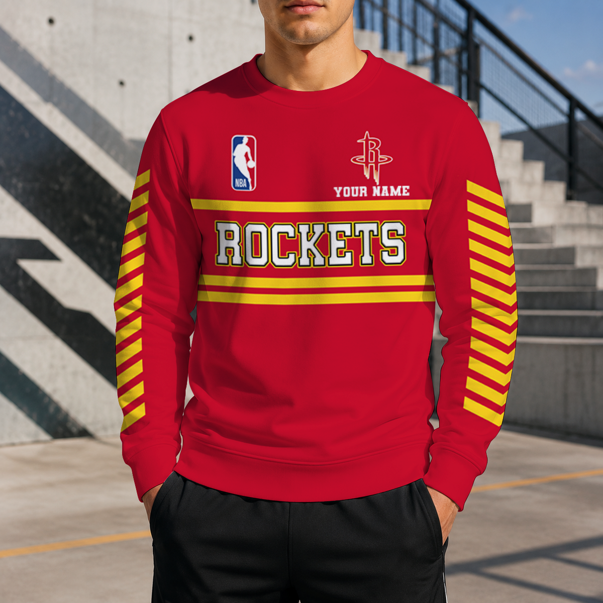 LIMITED EDITION - NEW CUSTOMIZED NBA07 HRO HOUSTON ROCKETS UNISEX SWEATSHIRT