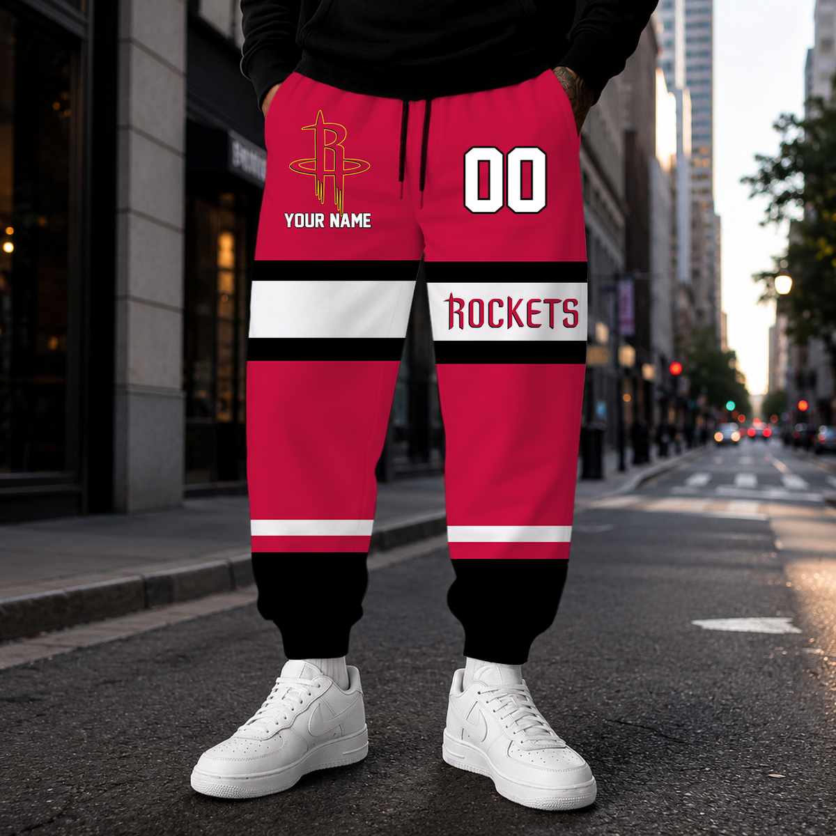 [HOT DEAL] NEW CUSTOMIZED NBA07 HRO HOUSTON ROCKETS SWEATPANTS