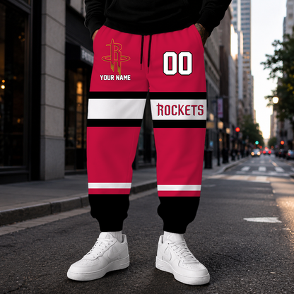 [HOT DEAL] NEW CUSTOMIZED NBA07 HRO HOUSTON ROCKETS SWEATPANTS