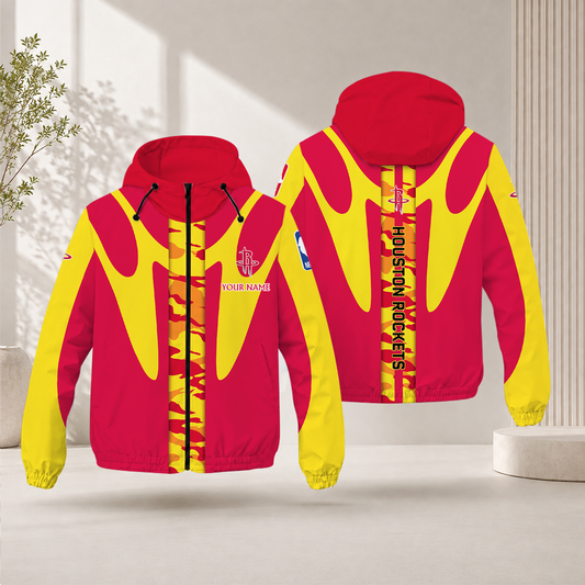 SPECIAL EDITION - NEW CUSTOMIZED NBA07 HRO HOUSTON ROCKETS WINDBREAKER JACKET