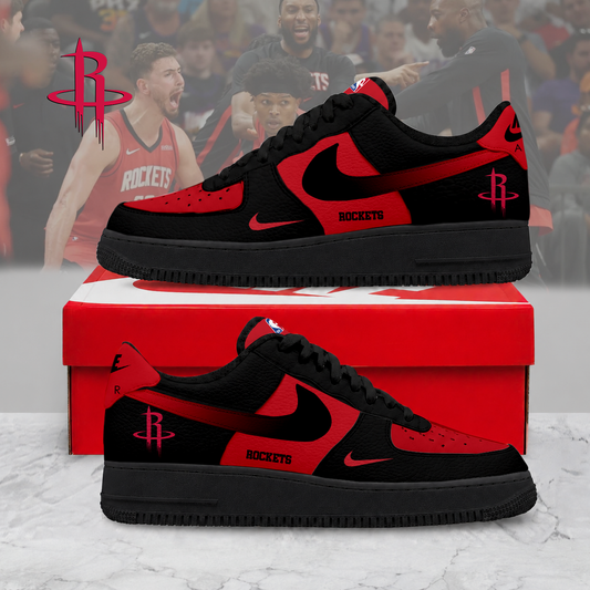 HOT DEAL - NEW CUSTOMIZED NBA07 HRO HOUSTON ROCKETS AF1 SNEAKERS