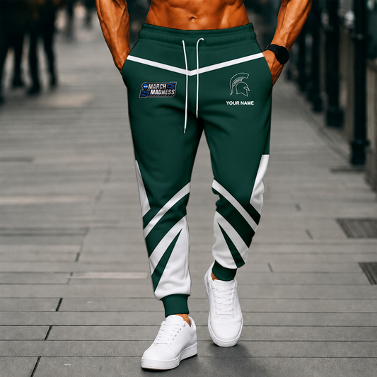 VIRAL EDITION - NEW CUSTOMIZED NCAA MAM07 MSS MICHIGAN STATE SPARTANS SWEATPANTS