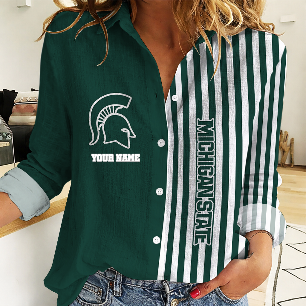 HOT DEAL - NEW CUSTOMIZED MSS MS SPARTANS WOMEN CASUAL SHIRT FOR FAN | NCAA MAM07