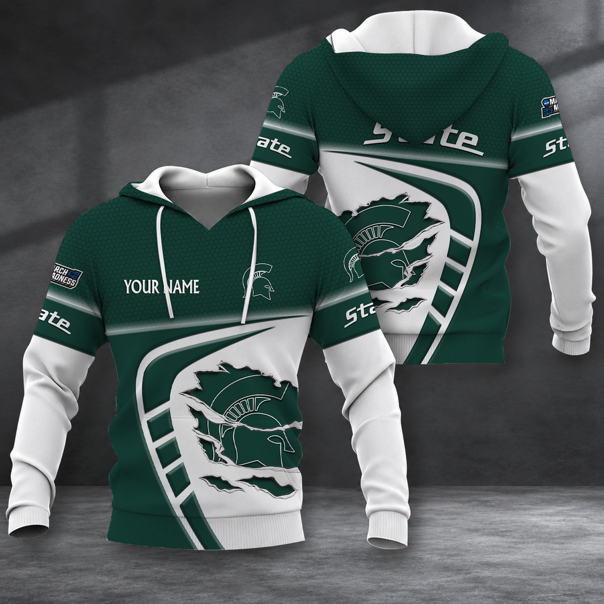 FINAL SALE - NEW CUSTOMIZED NCAA MAM07 MSS MICHIGAN STATE SPARTANS T-SHIRT, POLO SHIRT, ZIP POLO SHIRT, SWEATSHIRT, HOODIE & ZIP HOODIE