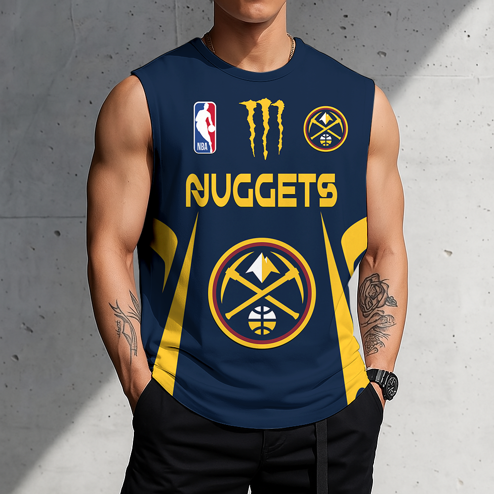 VIRAL EDITION - NEW CUSTOMIZED DNU DENVER NUGGETS MEN'S GYM SHIRT - NBA08