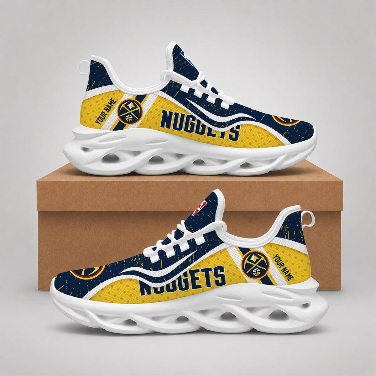 EXCLUSIVE EDITION - NEW CUSTOMIZED NBA08 DNU DENVER NUGGETS MAX SOUL SHOES