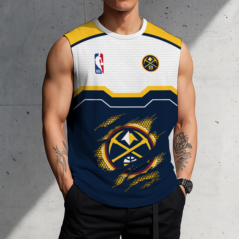 [LIMITED EDITION] NEW CUSTOMIZED NBA08 DNU DENVER NUGGETS MEN'S TANK TOP