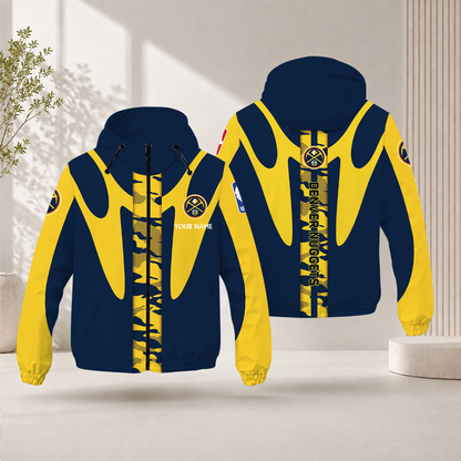 SPECIAL EDITION - NEW CUSTOMIZED NBA08 DNU DENVER NUGGETS WINDBREAKER JACKET