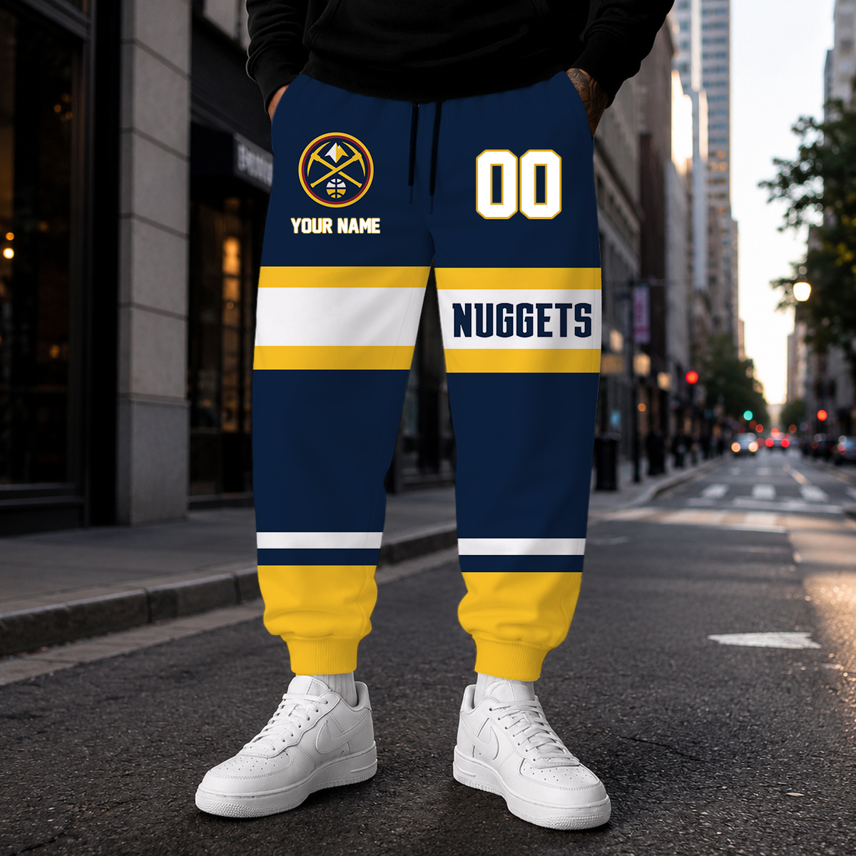 [HOT DEAL] NEW CUSTOMIZED NBA08 DNU DENVER NUGGETS SWEATPANTS