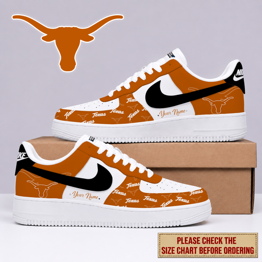 MEGA SALE - NEW CUSTOMIZED TXL TEXAS LONGHORNS AF1 SHOES - NCAA MAM08