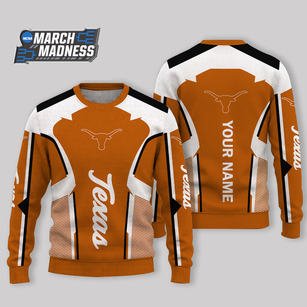 HOT DEAL - NEW CUSTOMIZED NCAA MAM08 TXL TEXAS LONGHORNS UGLY SWEATER