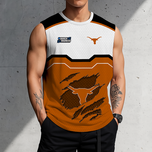 HOT DEAL - NEW CUSTOMIZED NCAA MAM08 TXL TEXAS LONGHORNS MEN'S GYM SHIRT