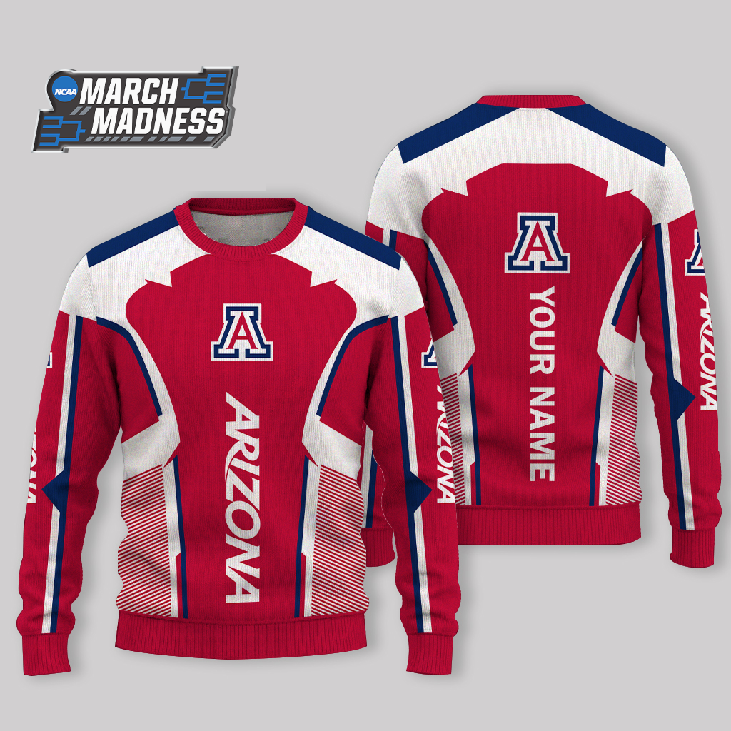 HOT DEAL - NEW CUSTOMIZED NCAA MAM09 ARW ARIZONA WILDCATS UGLY SWEATER