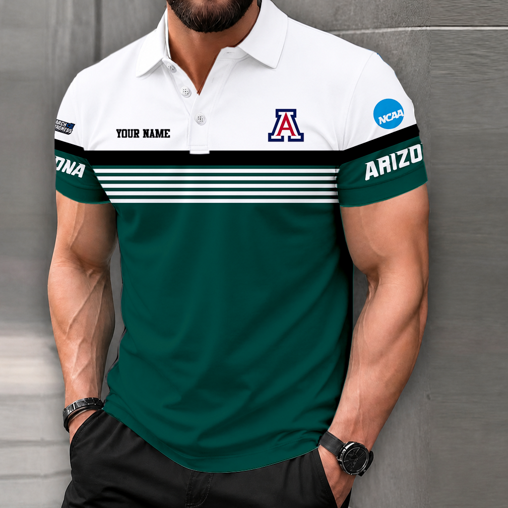 LIMITED EDITION - NEW CUSTOMIZED NCAA MAM09 ARW ARIZONA WILDCATS POLO SHIRT