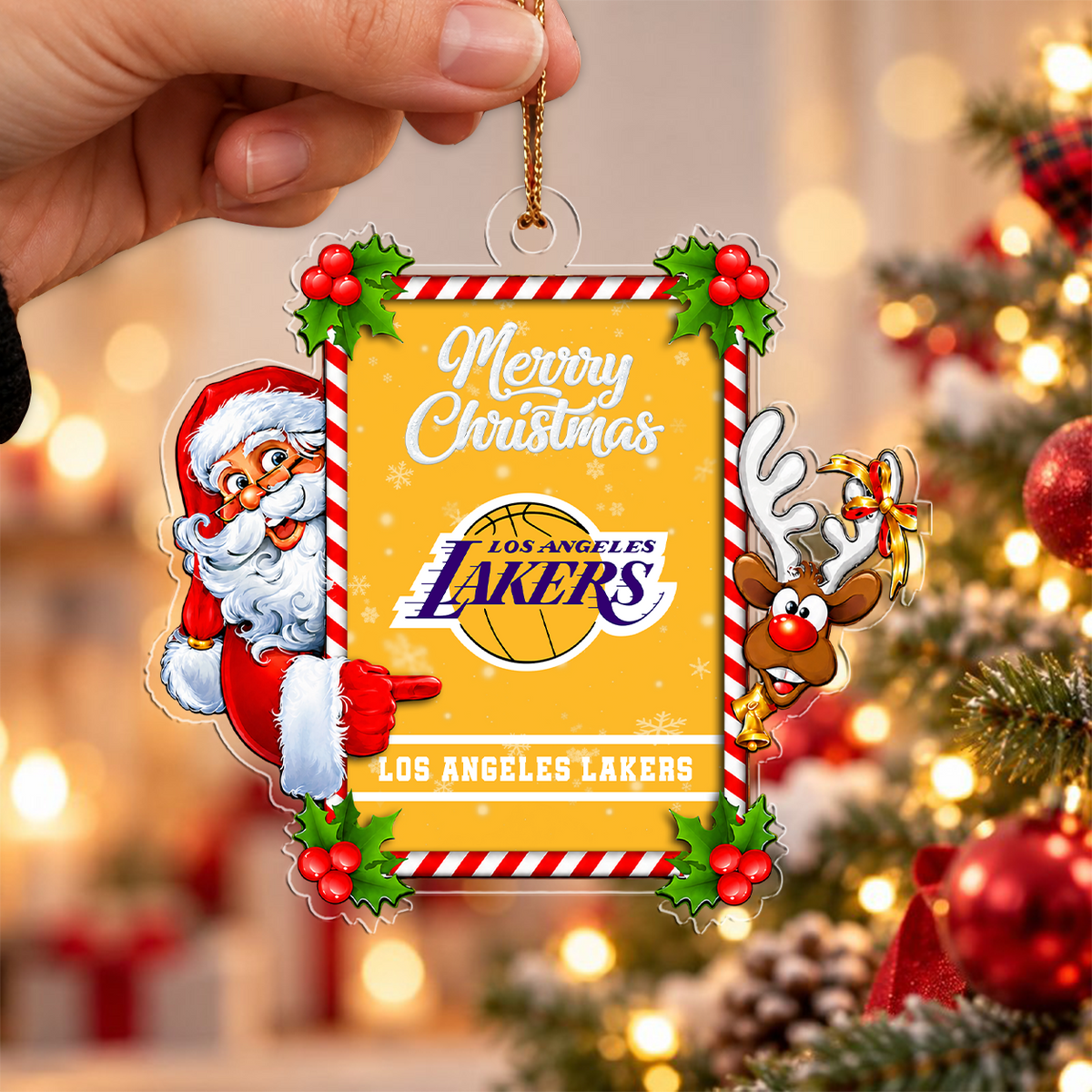 [LIMITED DROP] NEW CUSTOMIZED NBA09 LLA LOS ANGELES LAKERS CHRISTMAS ACRYLIC ORNAMENT