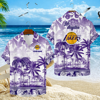 ELITE EDITION - NEW CUSTOMIZED LLA LOS ANGELES LAKERS UNISEX HAWAIIAN SHIRT - NBA09