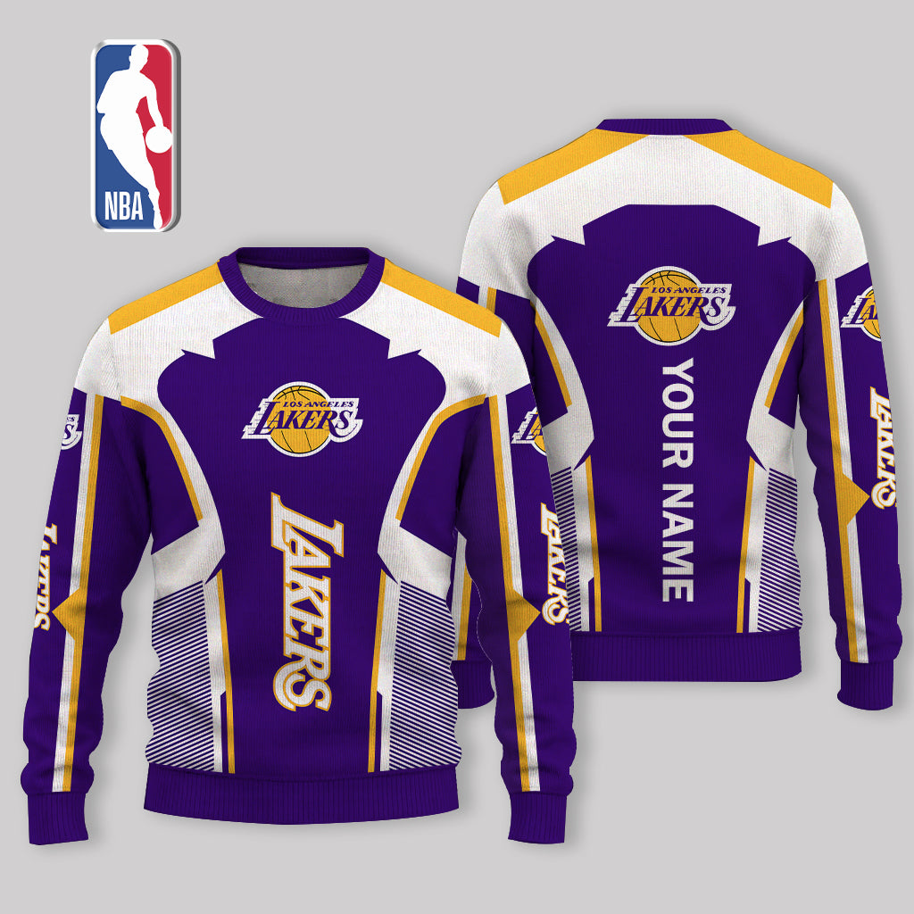 VIRAL EDITION - NEW CUSTOMIZED LLA LOS ANGELES LAKERS UGLY SWEATER - NBA09