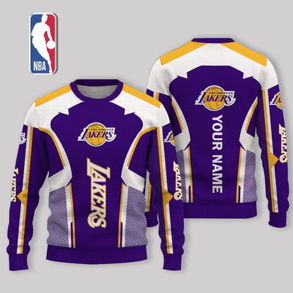VIRAL EDITION - NEW CUSTOMIZED LLA LOS ANGELES LAKERS UGLY SWEATER - NBA09