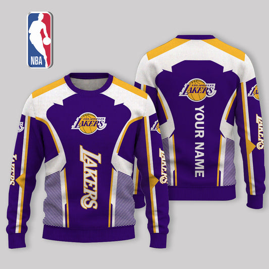 VIRAL EDITION - NEW CUSTOMIZED LLA LOS ANGELES LAKERS UGLY SWEATER - NBA09
