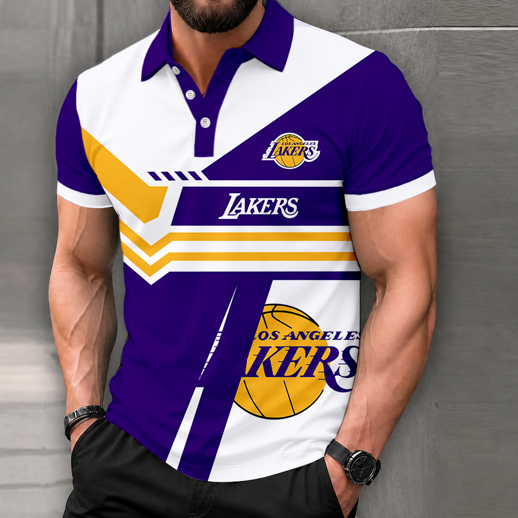 LIMITED DROP - NEW CUSTOMIZED NBA09 LLA LOS ANGELES LAKERS POLO SHIRT, ZIP POLO SHIRT & T-SHIRTS