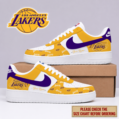 FLASH SALE - NEW CUSTOMIZED NBA09 LLA LOS ANGELES LAKERS AF1 SNEAKERS